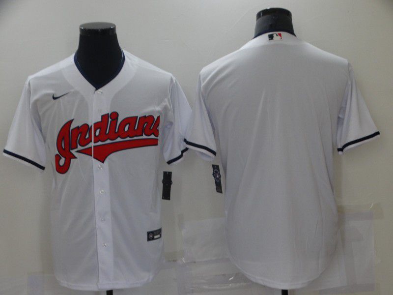 Men Cleveland Indians Blank White Game 2021 Nike MLB Jersey->cleveland indians->MLB Jersey